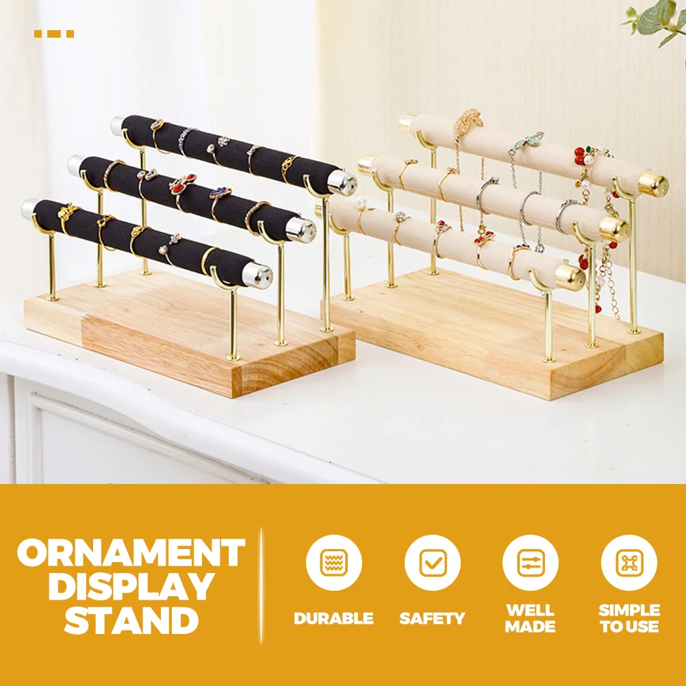 

3-Tier Wooden Ring Display Organizer Simple Durable Ring Holder Jewelry Rack Storage Rings Storage Holder Jewelry Display Rack