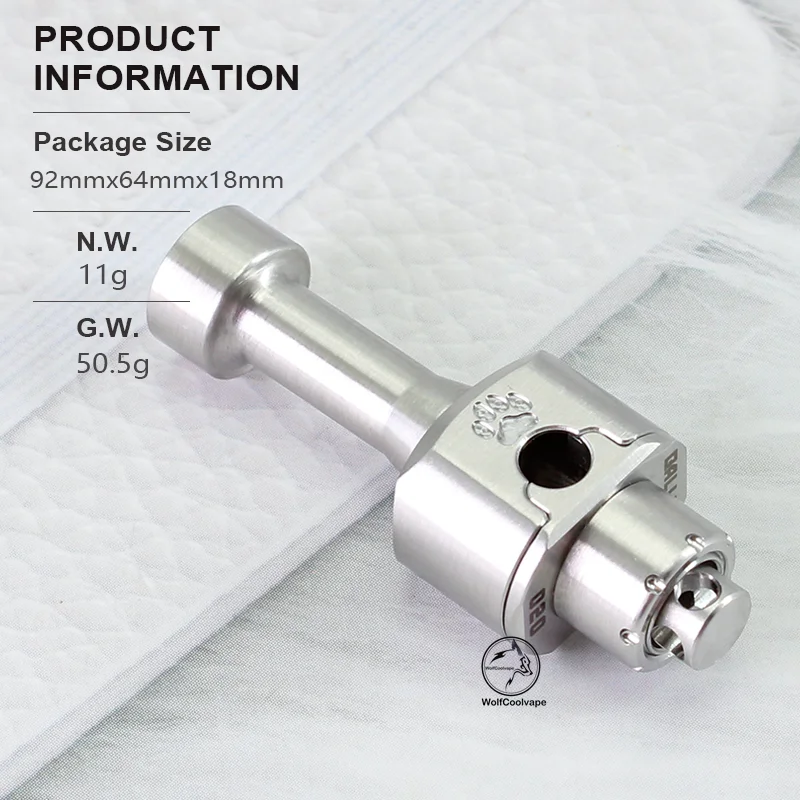 جسر Wolfcoolvape Gallus RBA لخزان rba لـ BB / Billet / Boro Mod 316SS، دبوس هوائي 1.2 / 1.6 / 1.8 / 2.0 / 2.5 / 3.0 / 3.5 مم #6