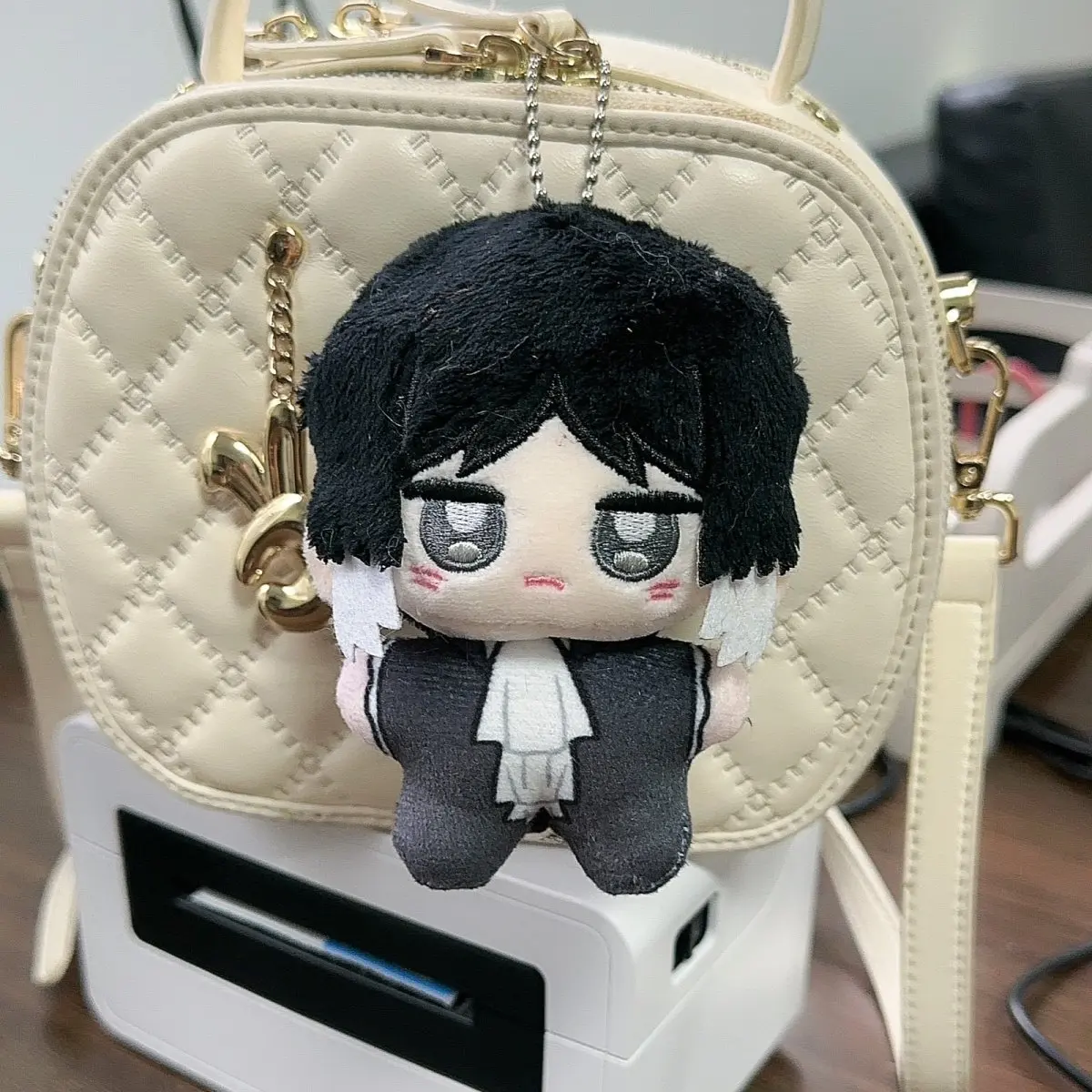 Anime Bungou Stray Dog Portachiavi in peluche 10CM Dazai Osamu Nakahara Chuuya Morbido Peluche Regalo di compleanno