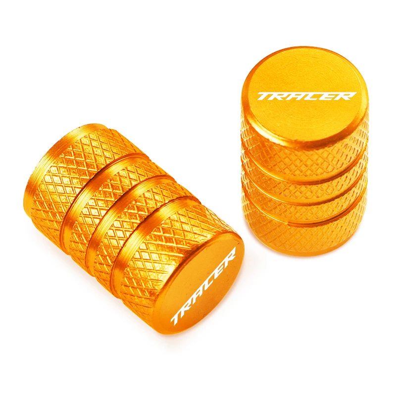 With Tracer logo Aluminium Wheel Tire Valve caps Airtight Covers For YAMAHA Tracer MT07 MT09 Tracer 700 900 700gt 900gt 700 gt