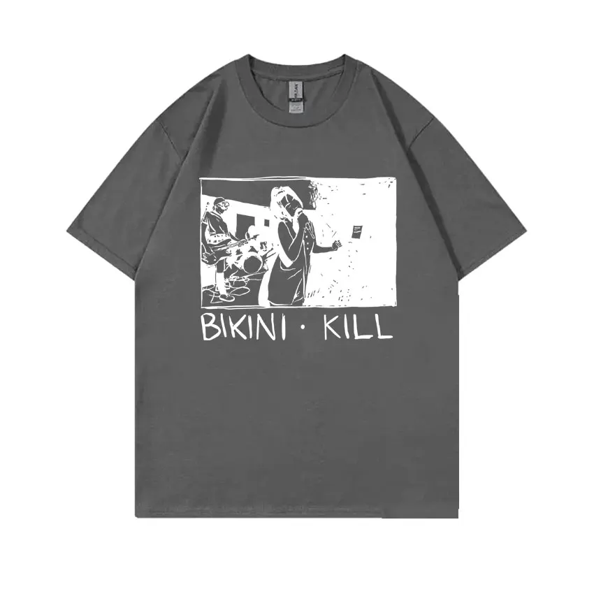 Punk Rock Band Bikini Kill Riot Grrrl Kathleen Hanna Print T-shirts Mannen Casual Oversized T-shirt Korte Mouw Heren T-shirts