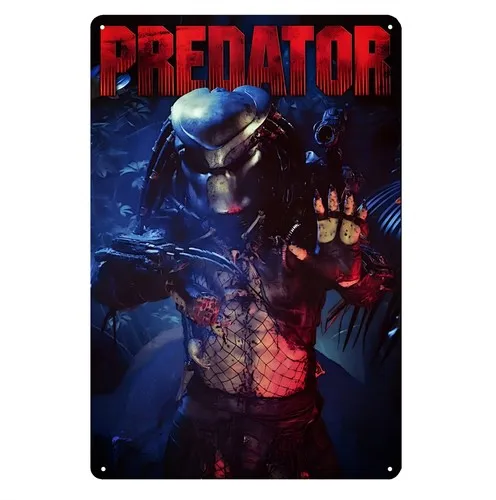 Predator Arnold Schwarzenegger Movie Metal Poster Tin Sign 20x30cm Plate
