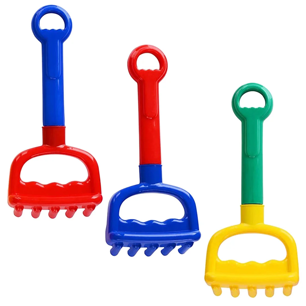 3-teilige Strandrechen-Netztasche für Kinder, Muscheltaschen, Spielzeug, Sandkasten, Outdoor, für Kinder, Kleinkinder, Siebmaschine