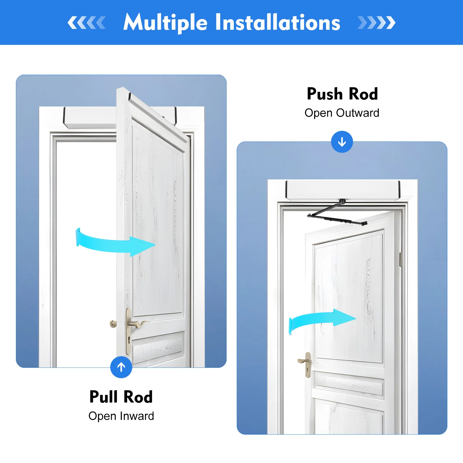 Automatic Door Opener and Closer 50W Heavy Duty Swing Door Operator Opener Closer with Remote Control