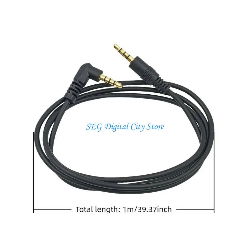 U75B 2Pcs 3.5mm TRRS Acoustic Cable 1 Meter Male to Male Connectors Design Enhances Durability for Phone Computer Speaker view 6