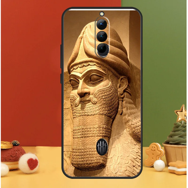 Lamassu Assyrian Winged Lion Case For ZTE Red Magic 9 8 8S Pro Plus Nubia Red Magic 6S 7S 6 7 Pro 6R 5S 5G Phone Cover