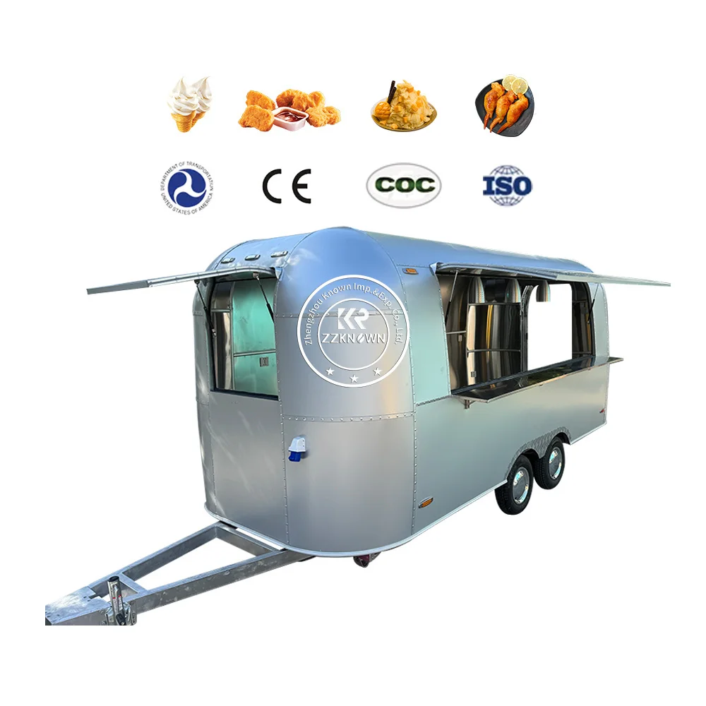 2023 Catering Trailer Mobile Cart Food Truck Trailer Street Mobile Food Cart Outdoor Kitchen Fast Food