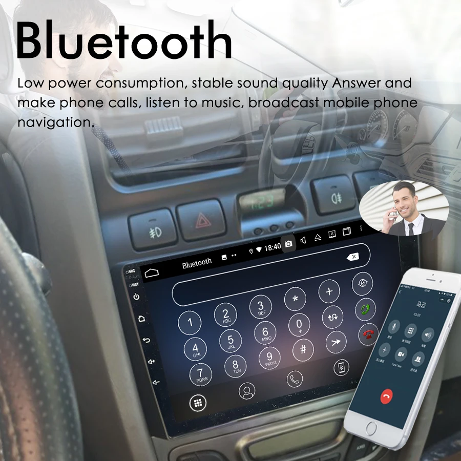 8GB+128GB AI Voice Wireless CarPlay Car Radio Stereo For Hyundai Santa Fe SM 2000-2012 JAC S1 (Rein) 1 GPS Navigation Android 13