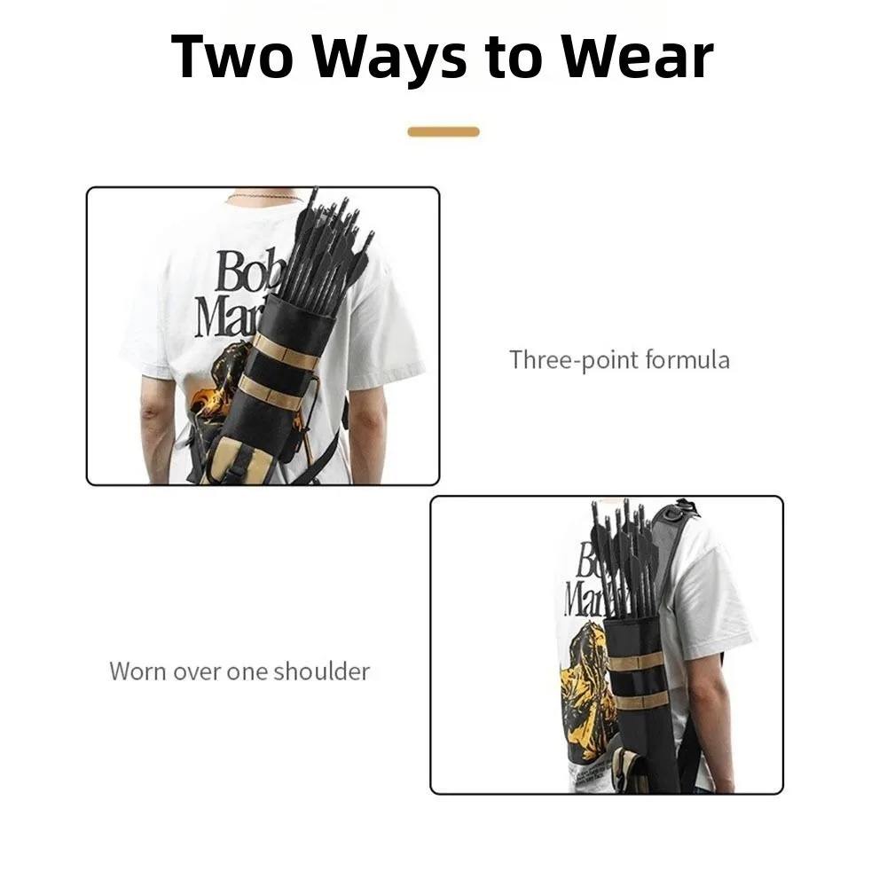 

Регулируемый ремень, колчан для стрельбы из лука, круглая трубка, сумка-держатель для стрел на одно плечо, ткань Оксфорд, сумка для стрел с открытым верхом