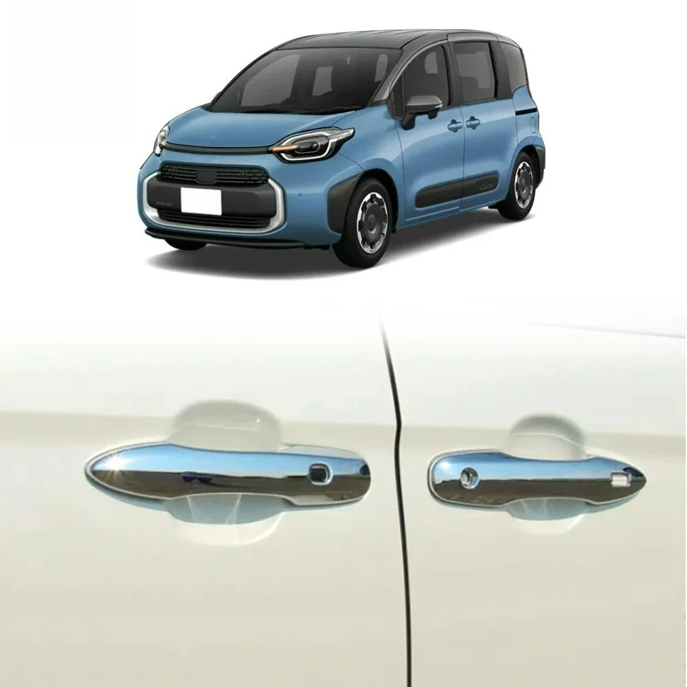 For Toyota Sienta 2022 2023 Car Door Handle Cover Trim Carbon Fiber/Chrome/Black Car-Styling Exterior Parts Accessories