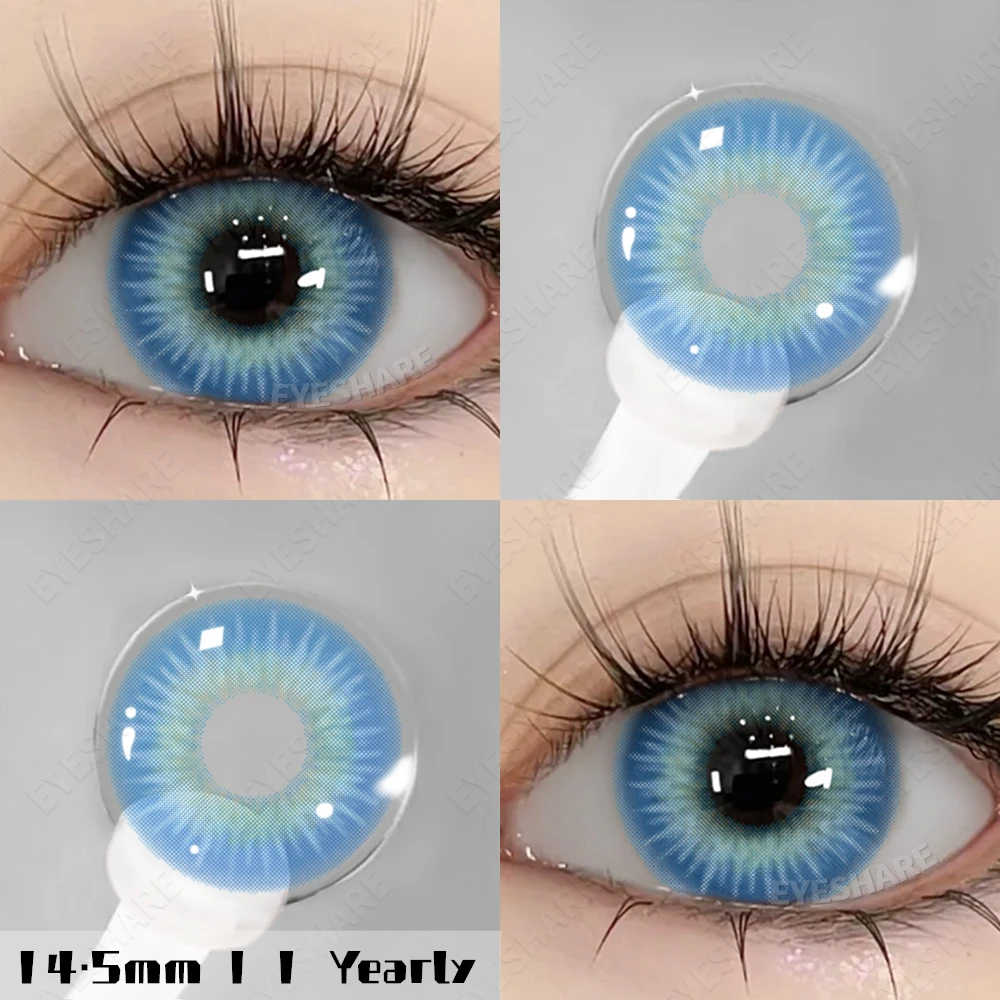 EYESHARE New Fashion Color Contact Lenses for Eyes Cosplay Blue Eyes Contacts Lenses Makeup Green Eyes Lenses Yearly 2pcs/pair