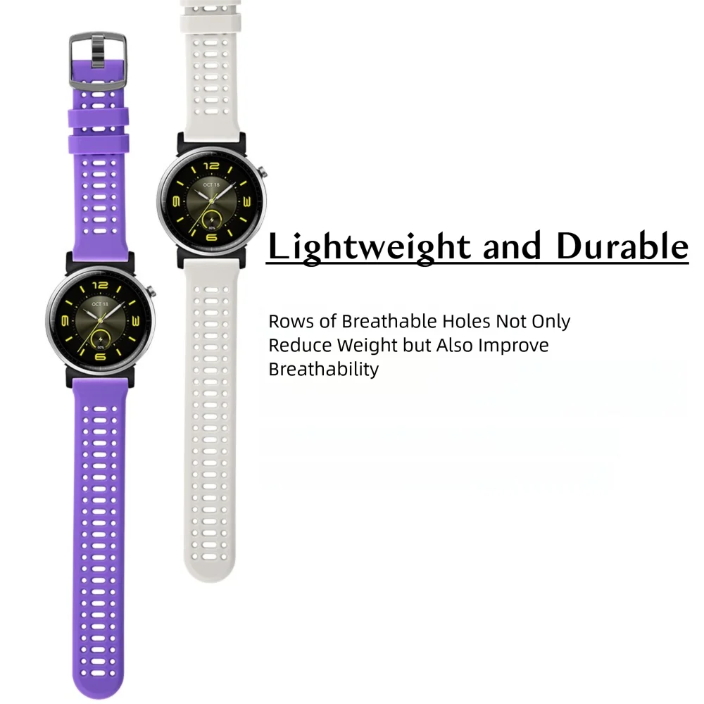 Cinturino in silicone traspirante per cinturino Honor Watch Fori d'aria + cinturino sportivo regolabile con fibbia in lega di zinco Bracciale uomo donna