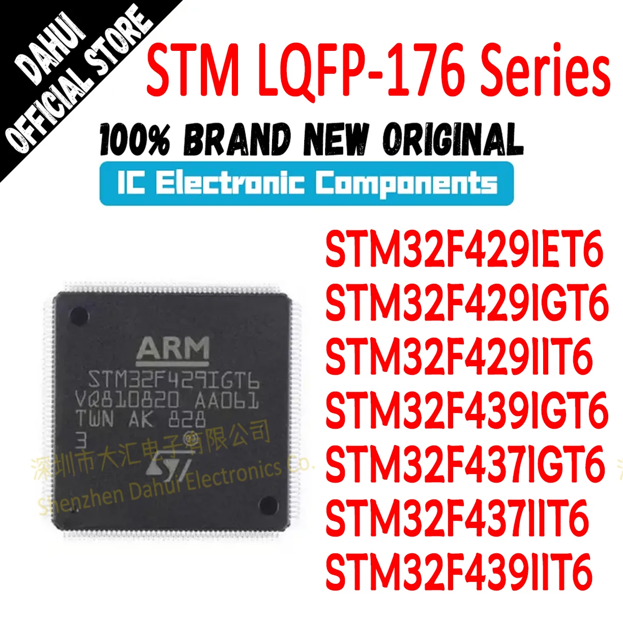 STM32F429IET6 STM32F429IGT6 STM32F429IIT6 STM32F439IGT6 STM32F437IGT6 STM32F437IIT6 STM32F439IIT6 STM32F STM IC MCU Chip LQFP176