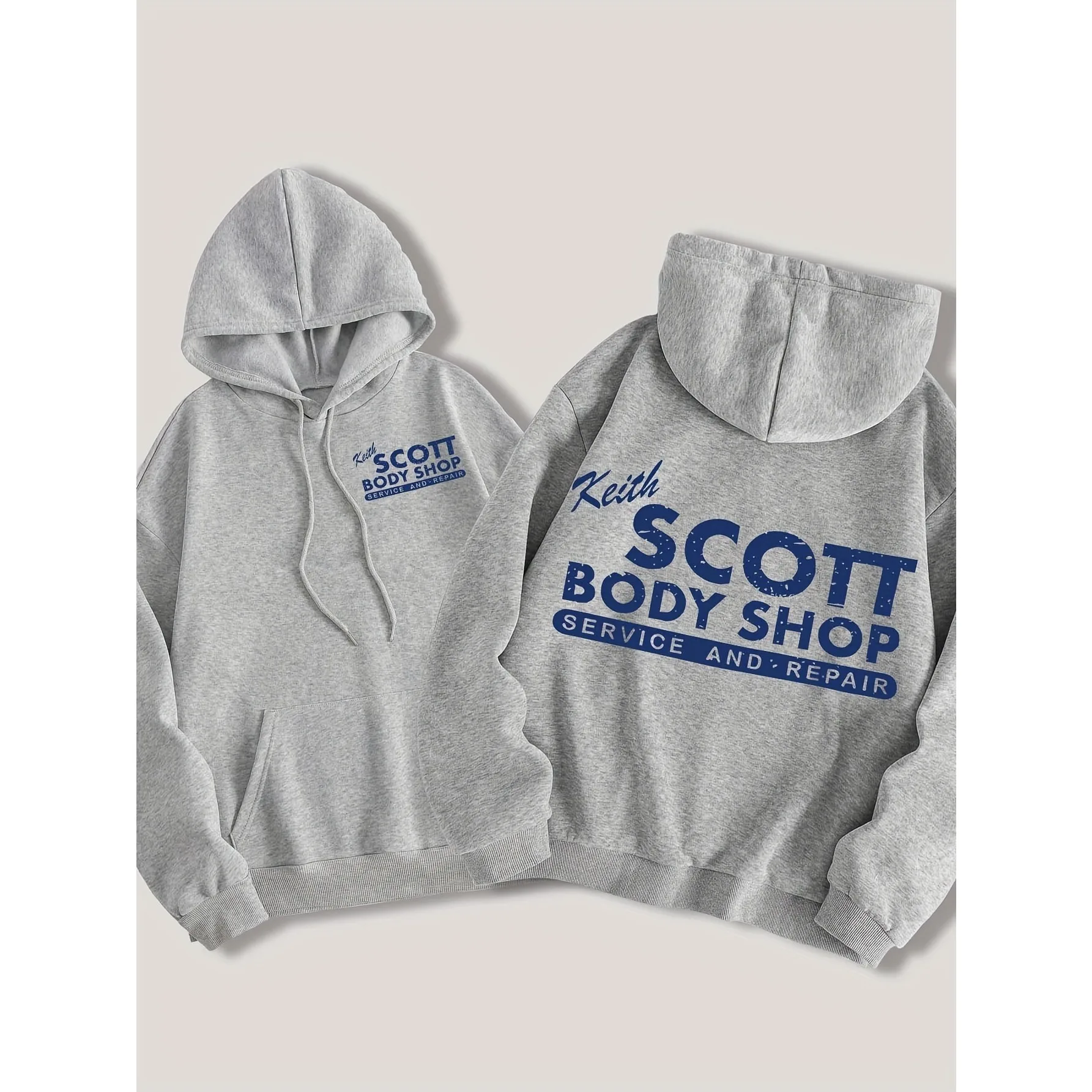 Herren Keith Scott Body Shop Hoodie Hip-Hop Sport Casual Streetwear Retro Mechaniker-Print Oversized Pullover Sweatshirt Oberteil – Detail 11