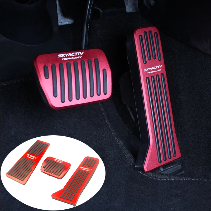 Para Mazda 2 3 6 CX-5 CX5 CX 5 CX3 CX8 CX9 2012 - 2018 2019 2020 2021 2022 2023 2024 accesorios de cubierta de Pedal de freno de combustible de pie de coche