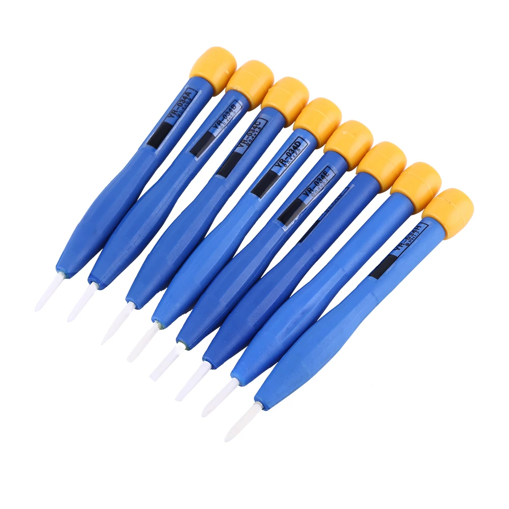 Image of 8 stücke Schraubendreher Cermamic Set Frequenz Einstellen Schraubendreher Anti statische Kunststoff Keramik Set Hause Hand Werkzeuge Nützliche Neue