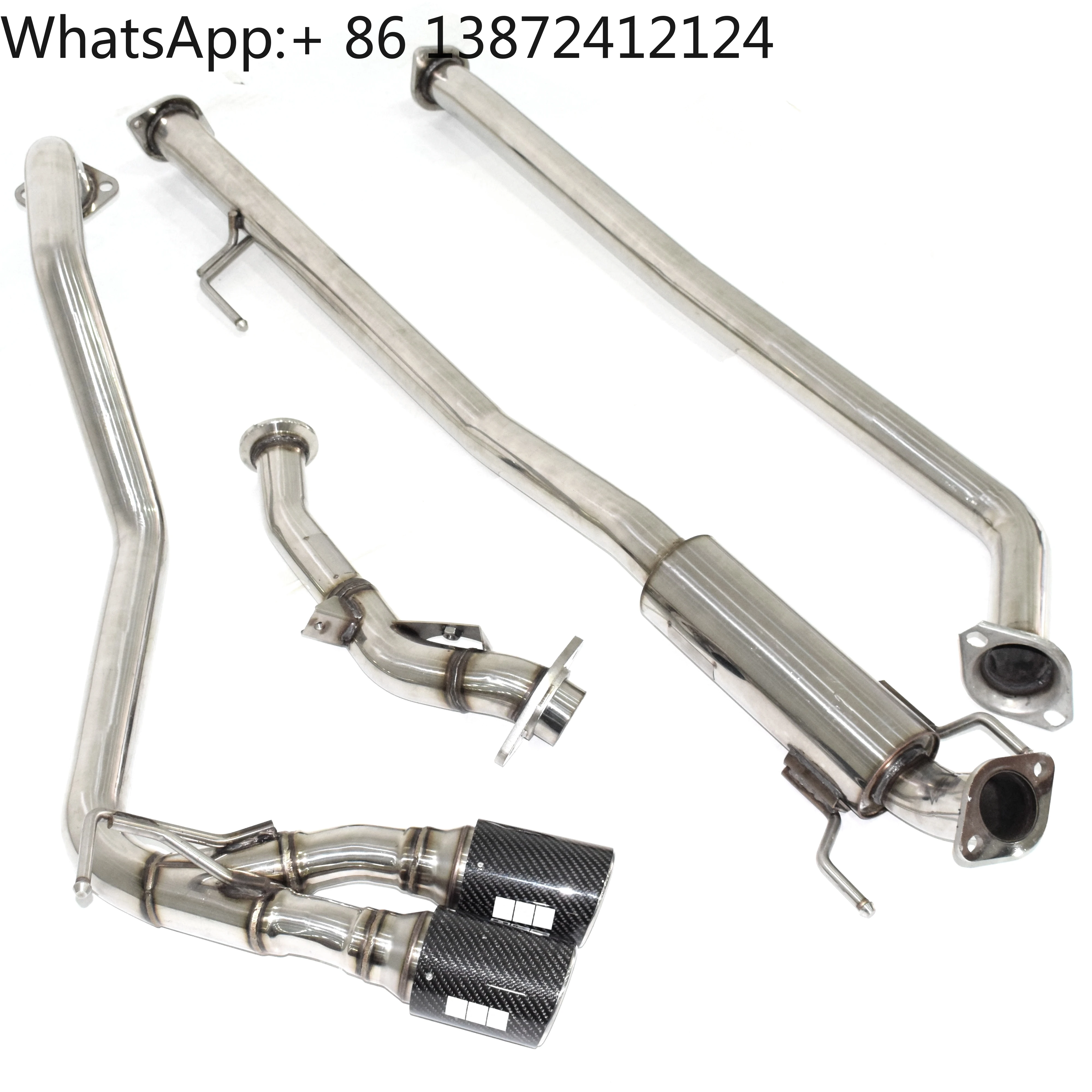 

Cat Back Exhaust for HKS Toyota Hilux Revo Side Twin Carbon Fiber Dual Tail Tip Muffler Exhaust Pipe Performance Exhaust System