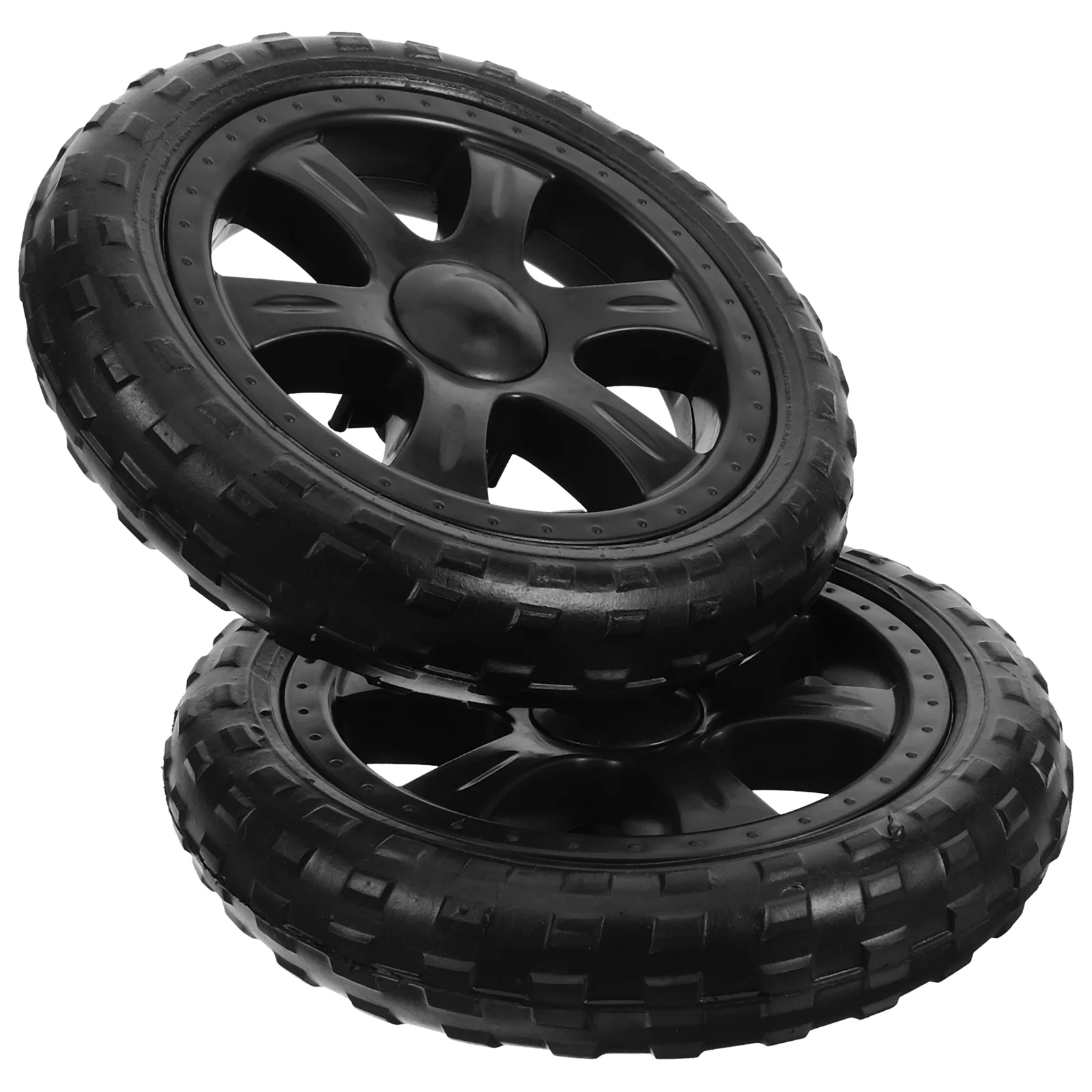 

2 Pcs Shopping Cart Wheels Plastic Foldable Supermarket Grocery Trolley Replacement Strong Bearing Capacity Smooth