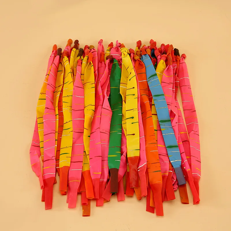 Ballons fusée longs en Latex, 98 pièces, couleurs mélangées, décoration de fête d'anniversaire, jouet classique