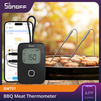 SONOFF BMT01 BBQ Meat Thermometer Wireless Smart Grilling Tool Cooking Temperature Monitoring Alerts eWeLink APP Timer Reminder