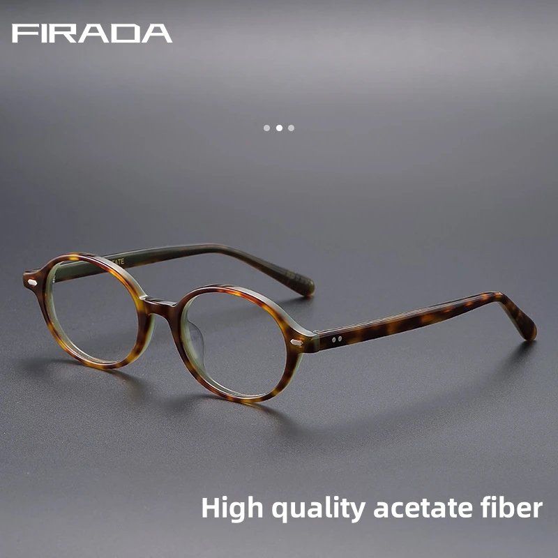 

FIRADA Fashion Comfort Glasses Retro Luxury Acetate Eyeglasses 2025 New Optical Prescription Eyewear Frames For Men Women 8046-C