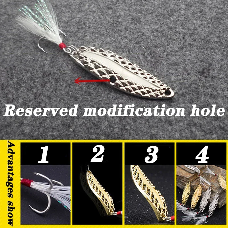1 Pc Metal Spinner Spoon Fishing Lure 7g 10g 15g Hard Bait Luminous Noise Paillette Artificial Baits Small Sequins Trout