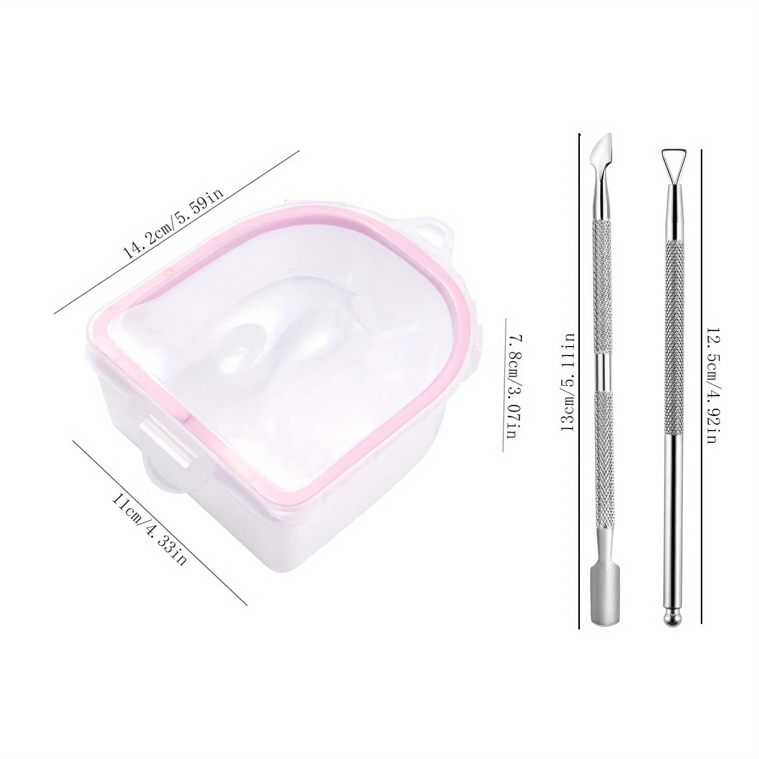 1 pcs/3 pcs Nail Polish Remover แช่ชามเล็บสุขภาพเครื่องมือทนทานเงี่ยน Care Bubble Bowl