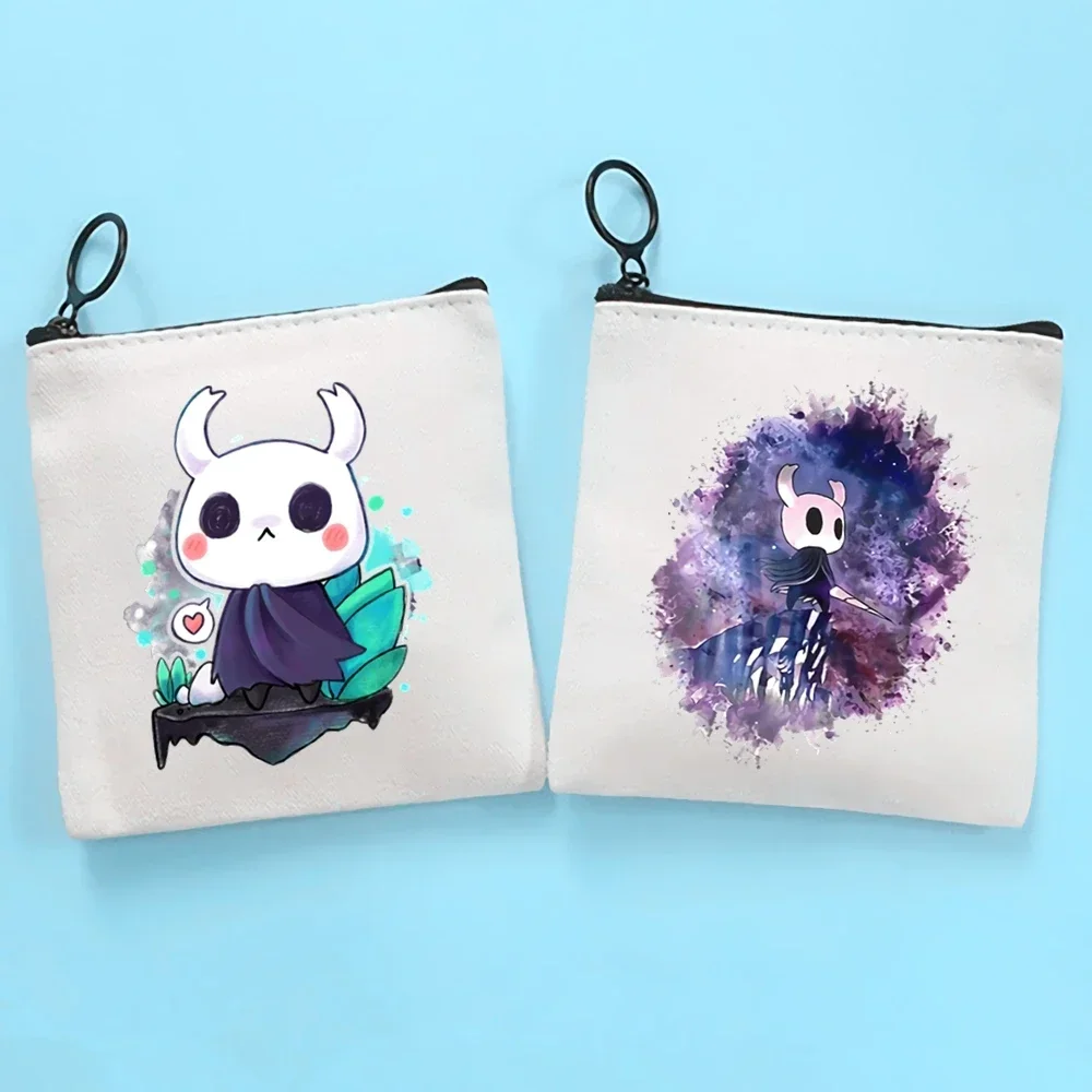 Neuheit Hollow Knight Games Cartoon Canvas Geldbörse Geldbörse Sammlung Canvas Tasche Kleine Geldbörse Reißverschluss Schlüsseltasche Handgeschenk