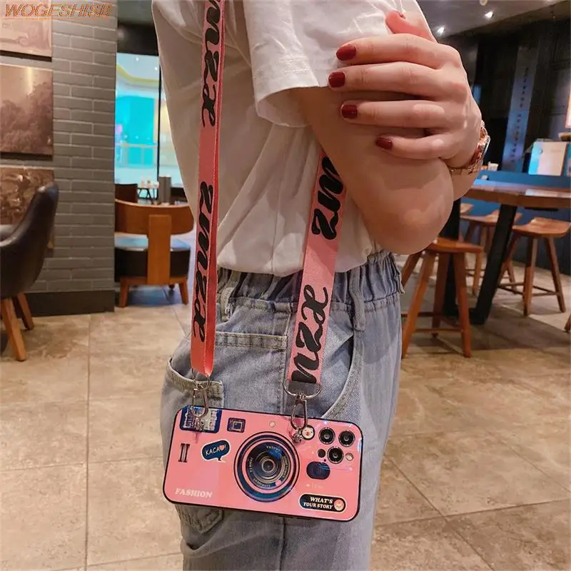 Blue Ray Vintage Camera Phone Case For Xiaomi Redmi Note 5 6 7 8 8T 9 9T 9S 10 10T 10S 11 11T 11S Pro Max Pop Holder Soft Cover