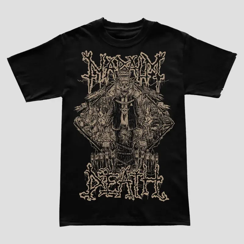 Napalm Death Grindcore Heavy Metal T-Shirt Men Women 100% Cotton Plus Size Printed Oversized O-Neck Streetwear Unisex Tees