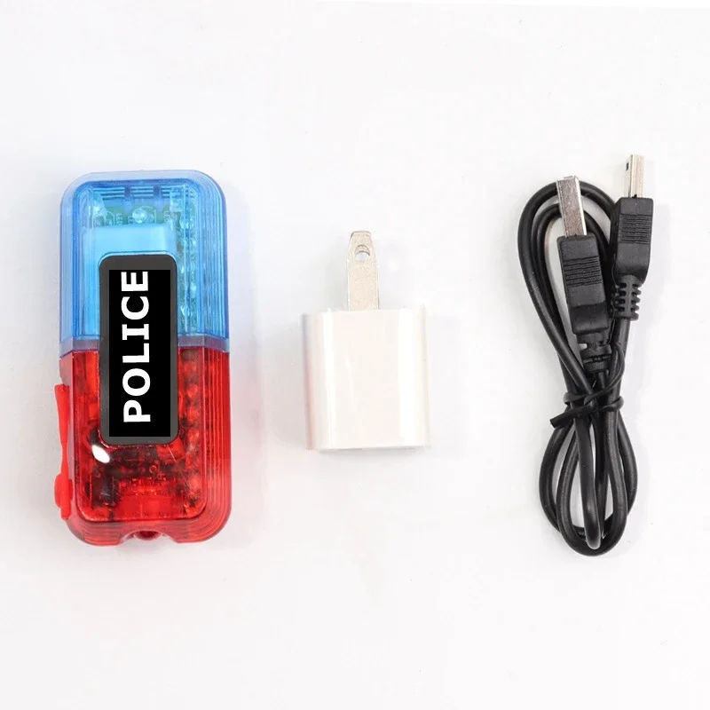 

LED Red and Blue Multifunction Flashing Warning Light Waterproof Traffic Safety Shoulder Light Manual Control Built-in Battery