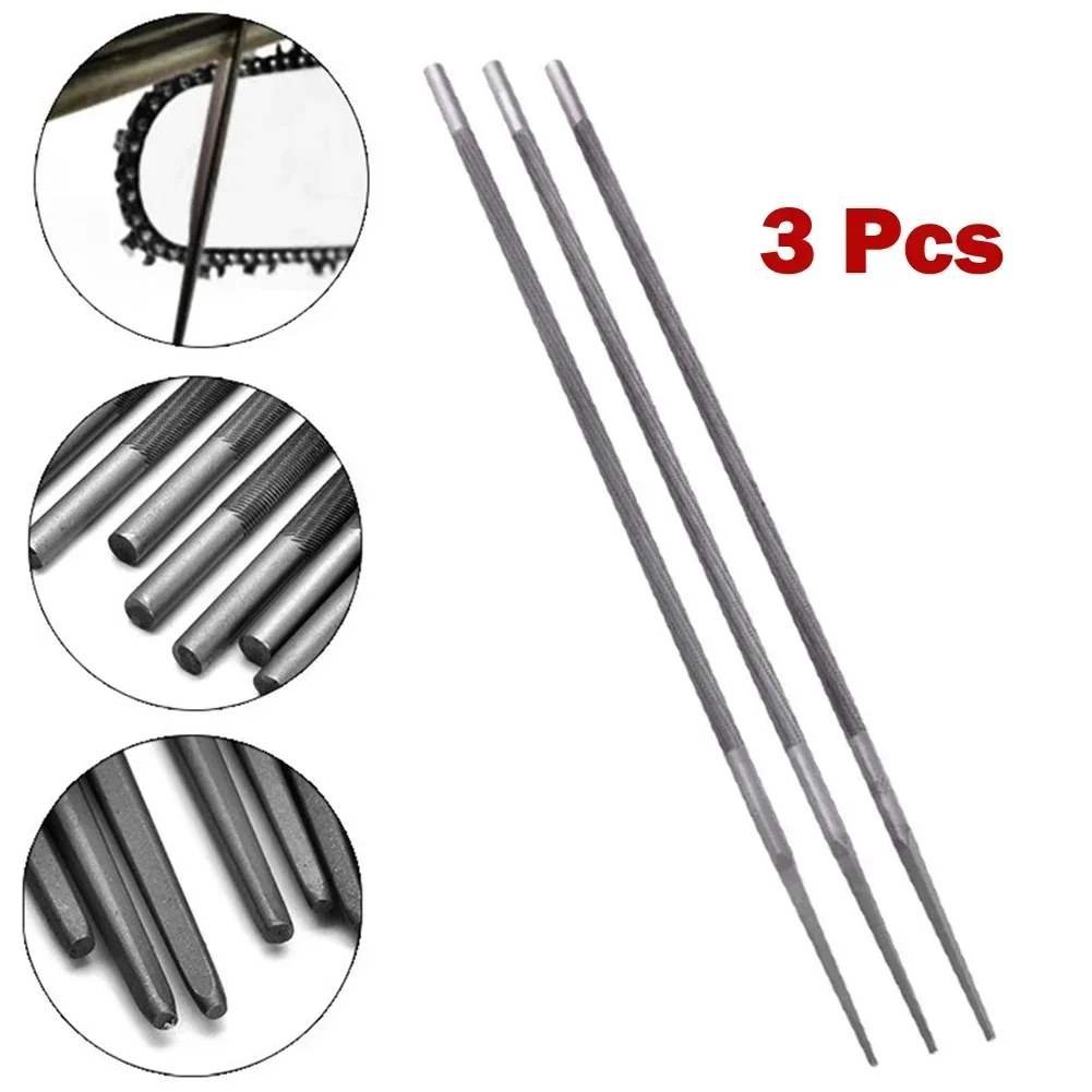 3 قطعة/الوحدة جولة المنشار سلسلة الملفات 20 سنتيمتر شحذ طويل بالمنشار سلاسل 4 مللي متر ، 4.8 مللي متر ، 5.5 مللي متر بالمنشار الملفات المستديرة أدوات طحن