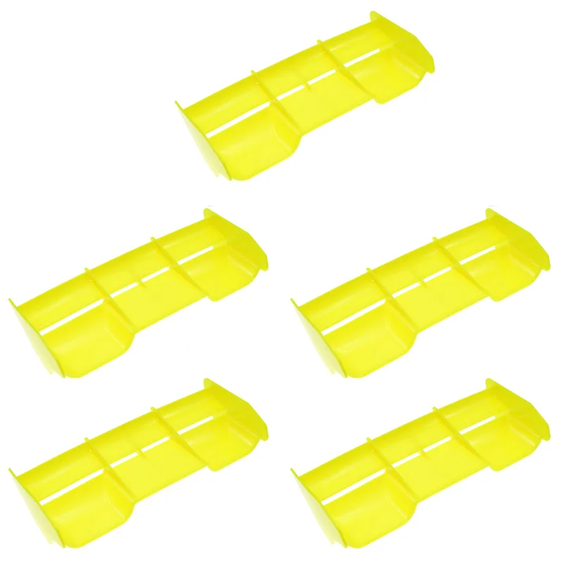 

5X 1:8 Buggy RC Cars RC Plastic Nylon Tail Wing For 1/8 Scale Nitro Electric Powered Off Road Buggytruck Remote,Yellow-[A72I]