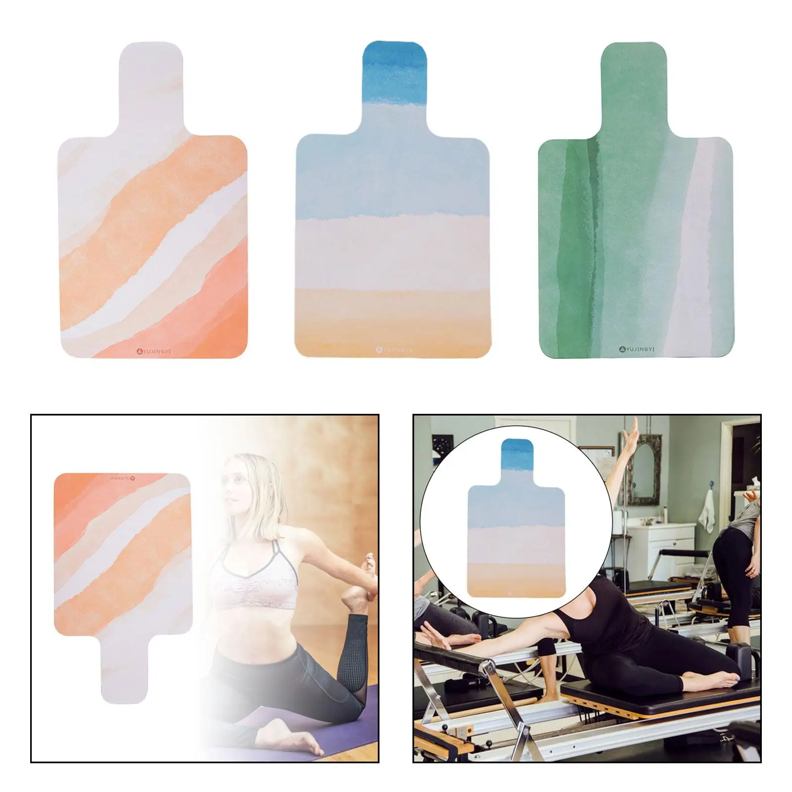 بساط بيلاتيس للسفر المصلح بساط اليوجا من مطاط الجلد السويدي خفيف الوزن مطبوع 38 ×