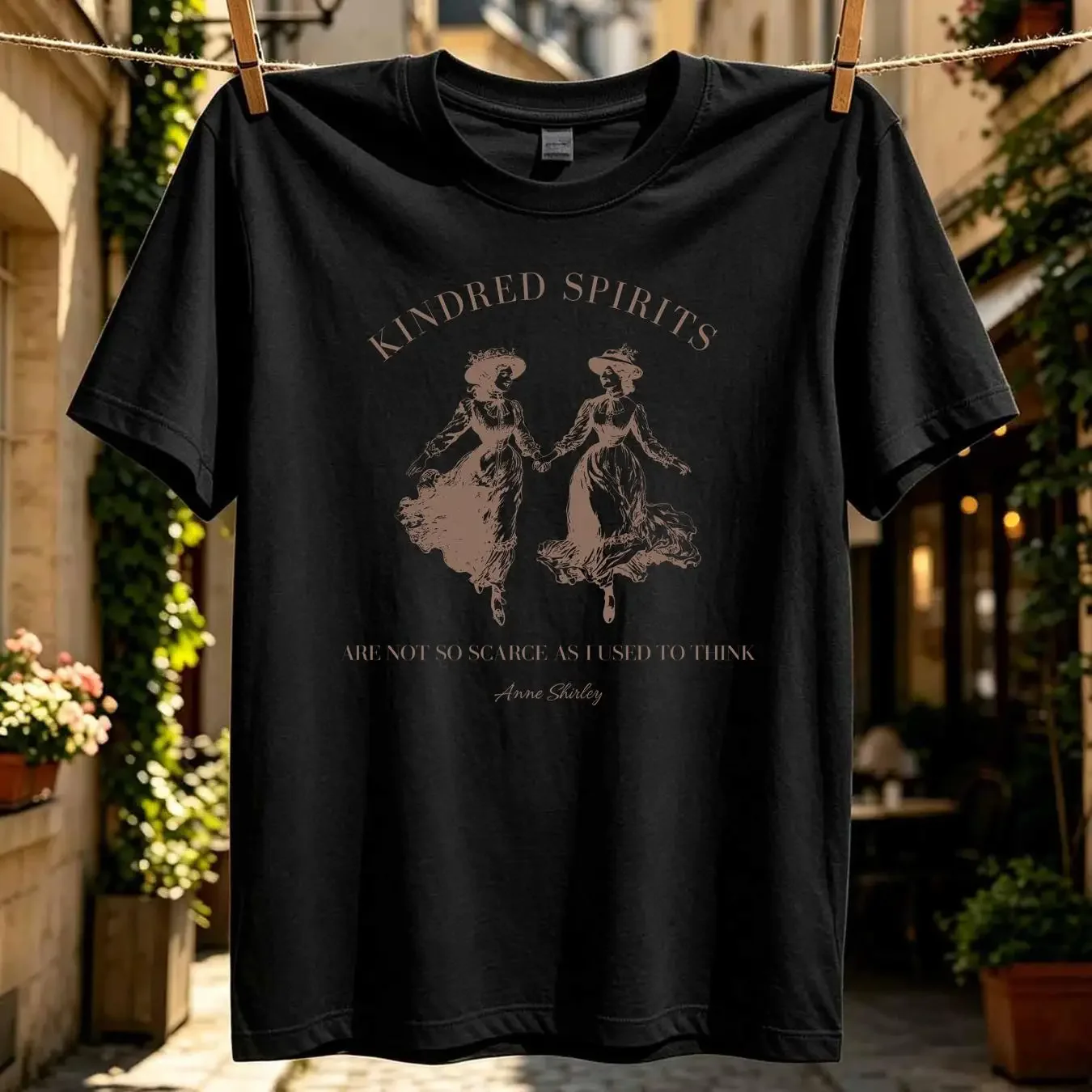 washed T Shirt Anne of Green Gables Kindred Spirits Shirley Bookish Book Lover Light Academia Booktok with an E Dark vintage