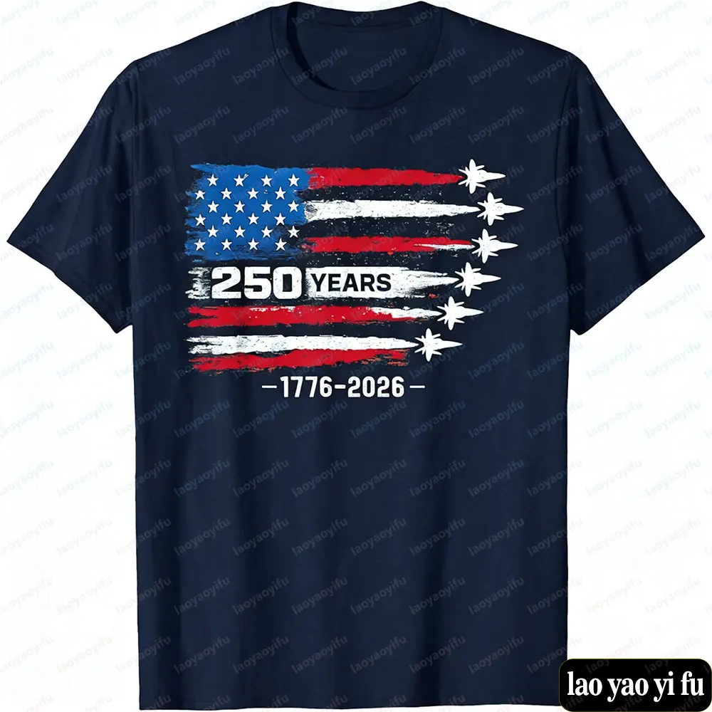 NationalDay United States Men Tshirt Tops 1776 2026 Fourth of July Birthday Summer Casual Short-sleeved T-Shirt Men Clothing