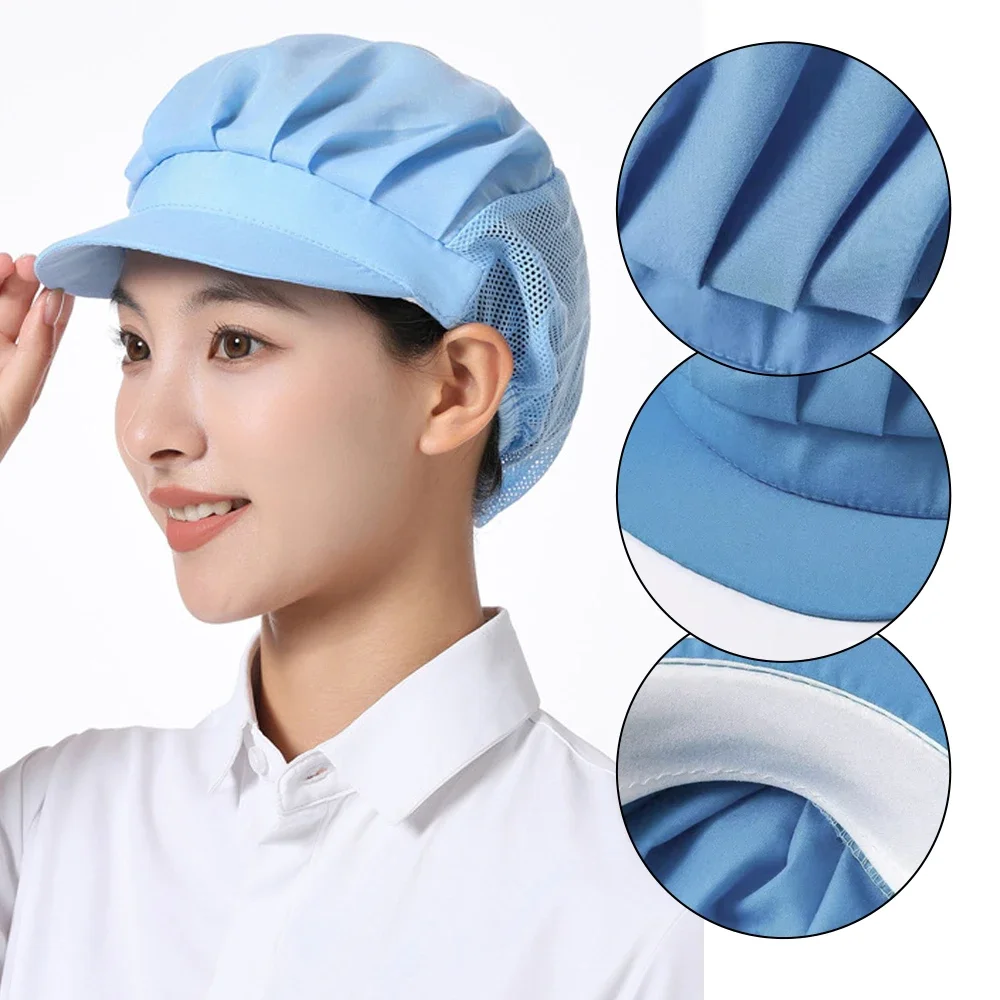 Hat Kitchen Cooking Chef Cap Food Service Hair Nets Chic Work Accessories Women Bandage Adjustable Cap Solid