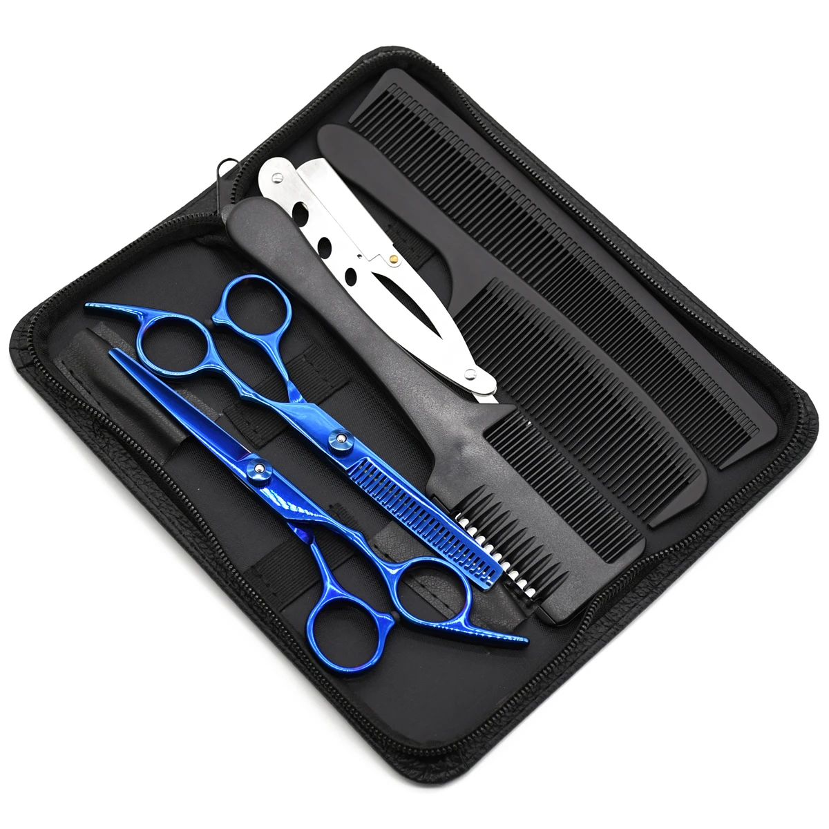 Hair Scissors 6" Japan Stainless Professional Hairdressing Scissors Barber Shop Hair Cutting Scissors Thinning Shears Razor Comb