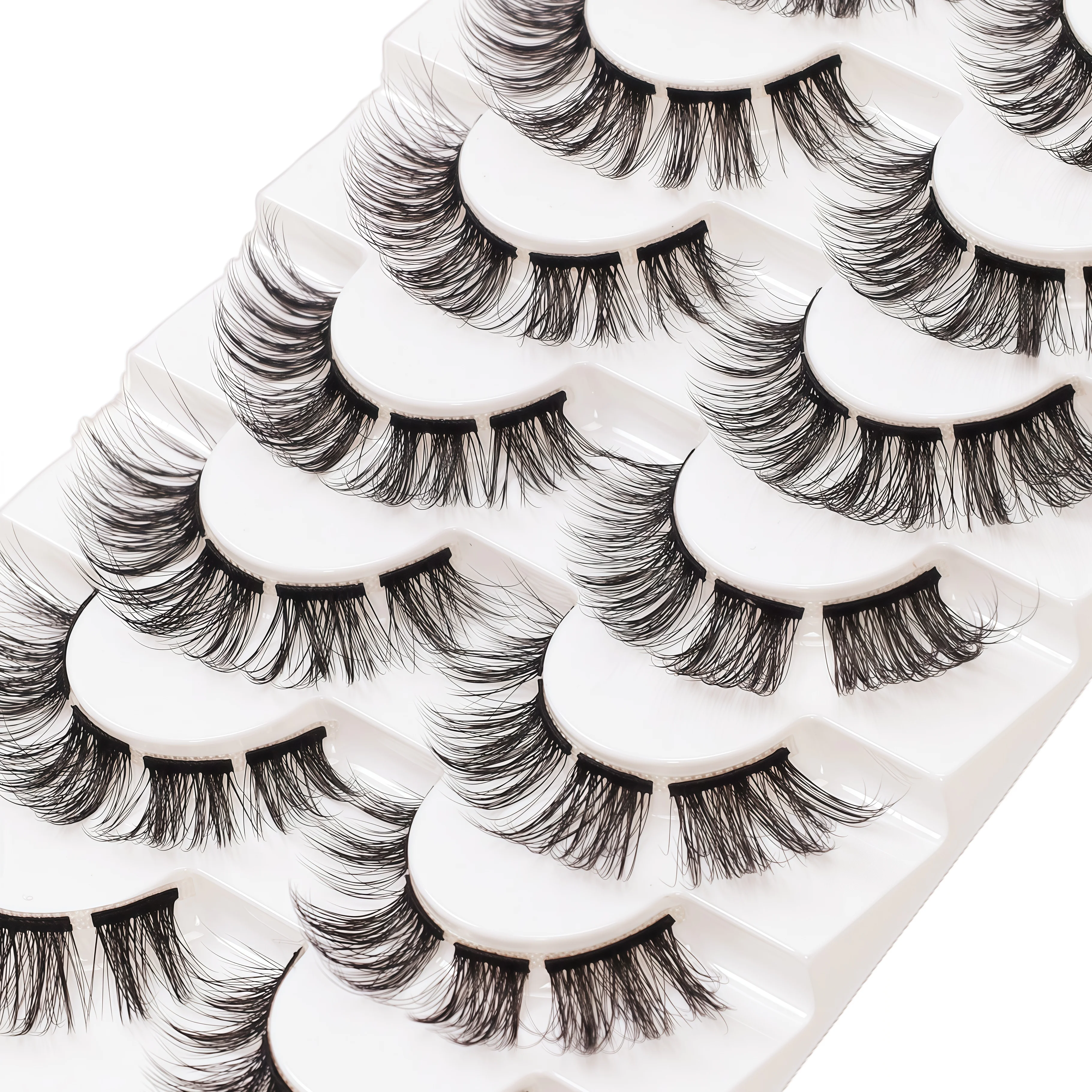 Nova chegada 7 pares grosso estilo raposa dos desenhos animados volume natural puro desejo europeu & americano cílios postiços