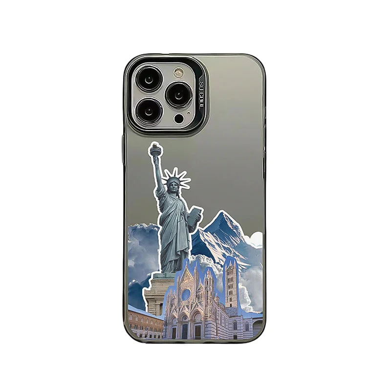 Statue of Liberty Phone Case For iPhone 16 15 14 Plus 13 12 Mini 11 Pro Max Full Cover