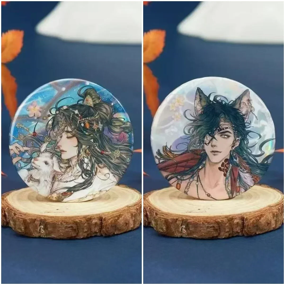 2Pieces Heaven Official’s Blessing Brooch for Backpack Yue Zhao Jiang Ye Tian Guan Ci Fu Hua Cheng Xie Lian Cosplay Badge Pin