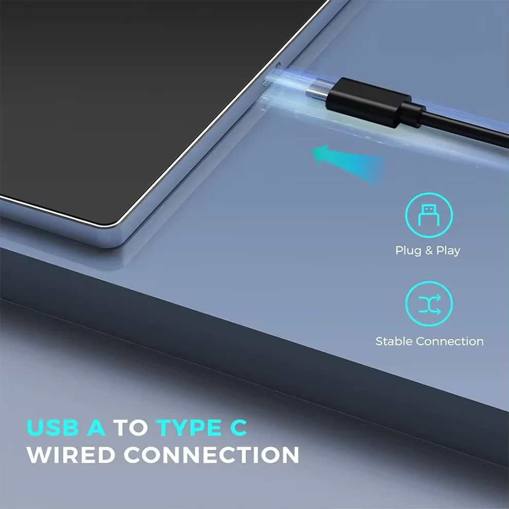 Jomaa لوحة تتبع سلكية متعددة اللمس، لوحة لمس مع لوحة لمس USB عالية الدقة لأجهزة الكمبيوتر المحمول التي تعمل بنظام Windows 7/10/11 والكمبيوتر المحمول والكمبيوتر المحمول، أسود