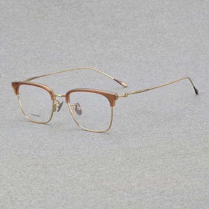 Fashion Design Square Titanium Prescription Glasses Frame Exquisite Vintage Luxury Men Women Myopia Optical Retro Eyewear