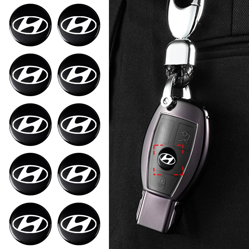 Car Key Badge Emblem Replacement Car Key Sticker For Hyundai Accent Aslan Avante HB20 i20 i30 i40 ix20 Parisi BAYON Venue CASPER