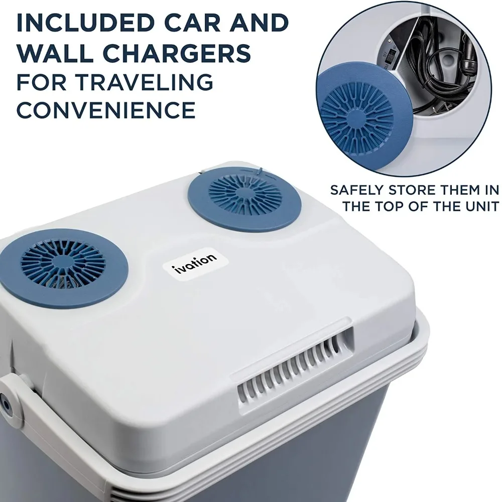 IVATION Portable Refrigerators, Plastic Blue, 11.70 x 15.70 x 16.60 inches