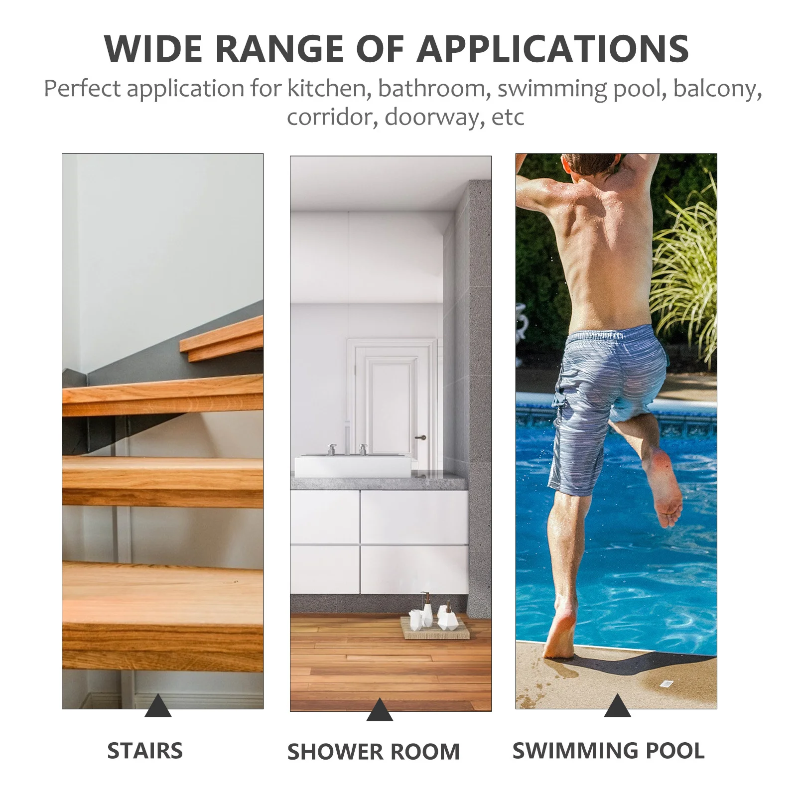 

24pcs Anti-Slip Tapes For Bathroom Non-Slip Stickers Bathtub Floor Safety Strips Self-Adhesive Pads For Kitchen Pool Balcony