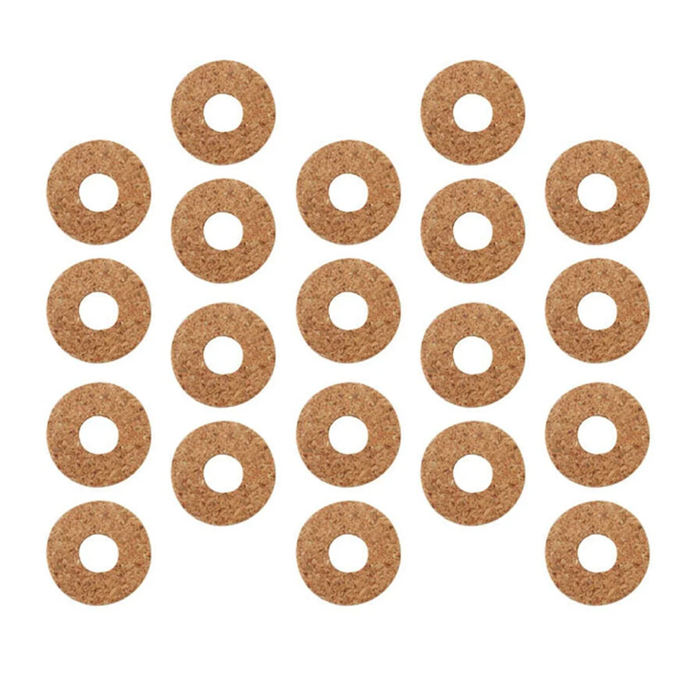 20 قطعة منصات قبضة اختيار الجيتار خفيفة الوزن الفلين الطبيعي المضادة للانزلاق سطح يعزز الدقة اللعب مريحة تخزين حمل