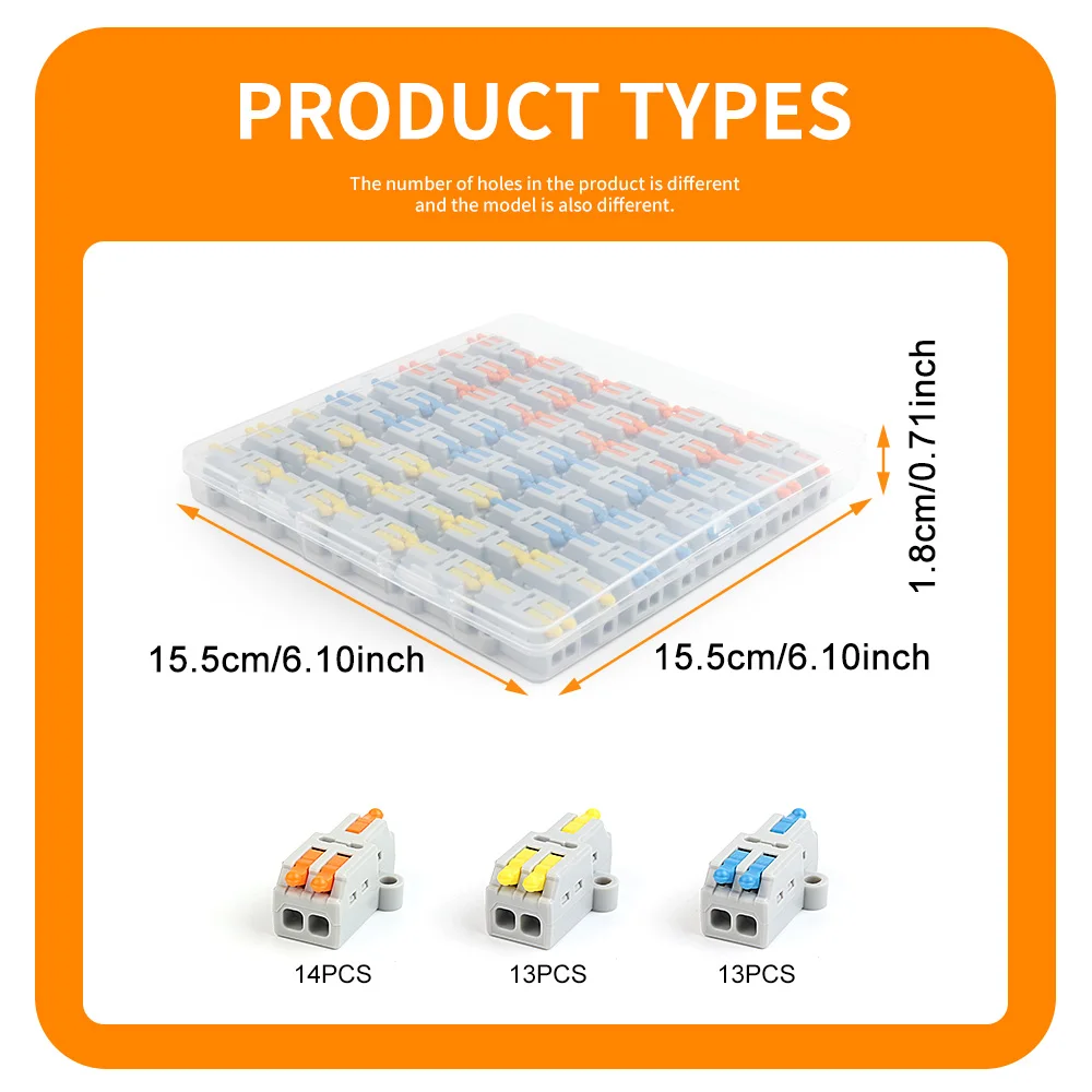 Mini Kompaktes Hebelkabelverbinder-Set Schnellverbindungs-Elektroanschlussklemmen für 28-12 AWG Kabelverbindungen – Detail 13