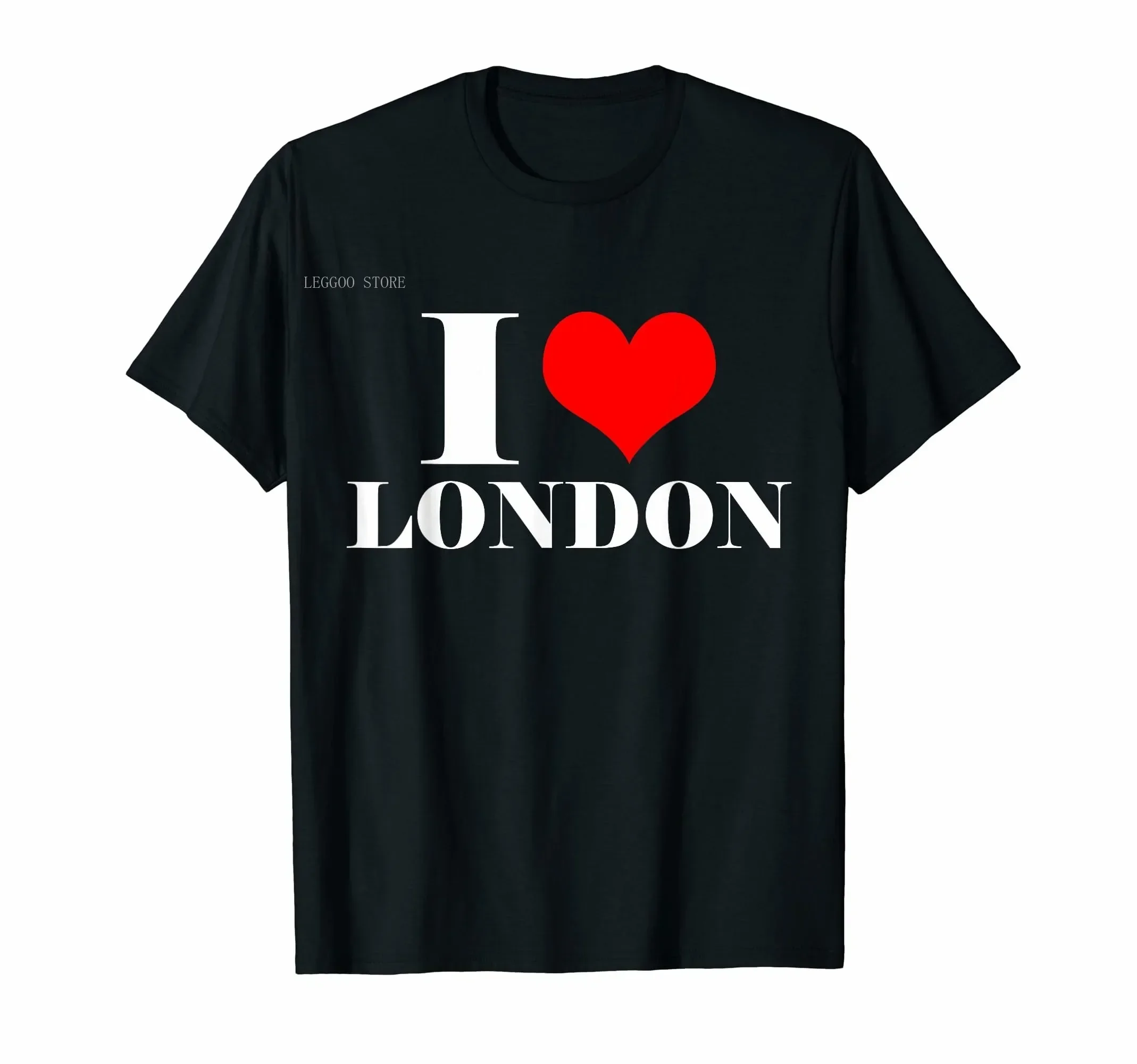 I Love London T Shirts Eiffel Tower Funny Design Double-Decker Bus British Flag Fashion Tshirt Homme Hipster Vintage Unisex Tops