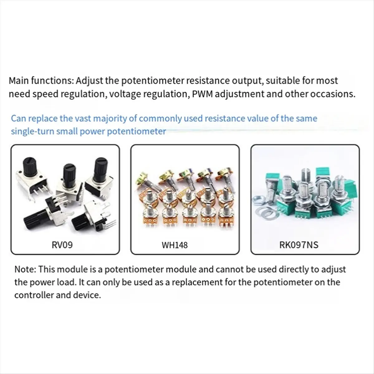 *X07A Digital Display Potentiometer Variable Resistor 10k Ω Resistance Signal Simulator for Speed Controller Inverter